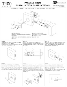 IT-463 T400 Passage Installation Instructions